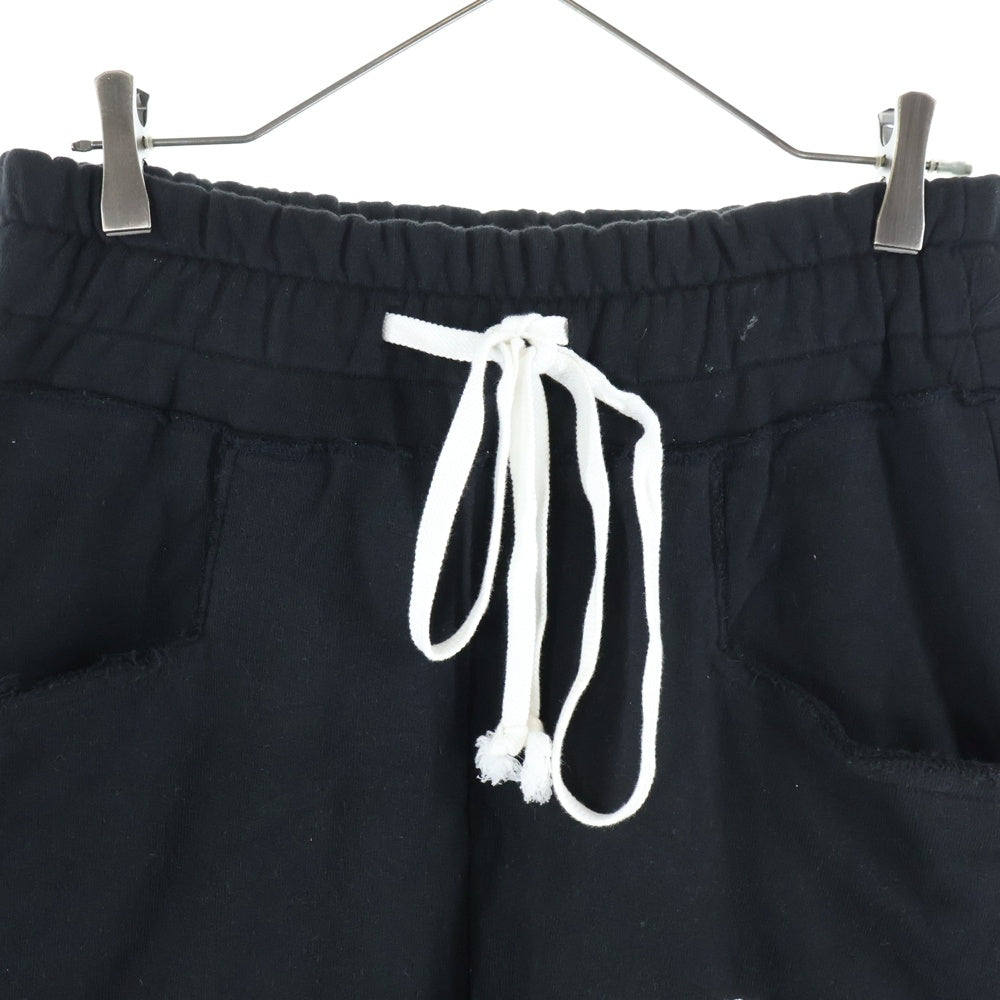 cvtvlist(カタリスト) ロゴ刺繍 裾ジップ サルエルスウェットパンツ 2401010401 ブラック