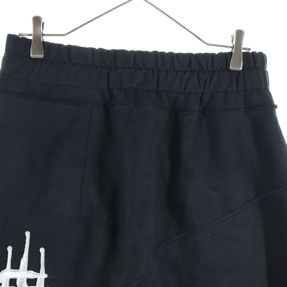 cvtvlist(カタリスト) ロゴ刺繍 裾ジップ サルエルスウェットパンツ 2401010401 ブラック