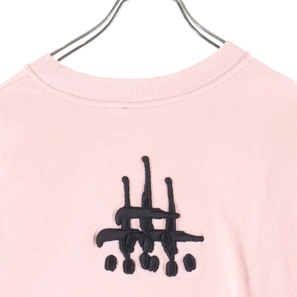 cvtvlist(カタリスト) フロントロゴプリント 裾ジップ クルーネックスウェットトレーナー ピンク 2401010301