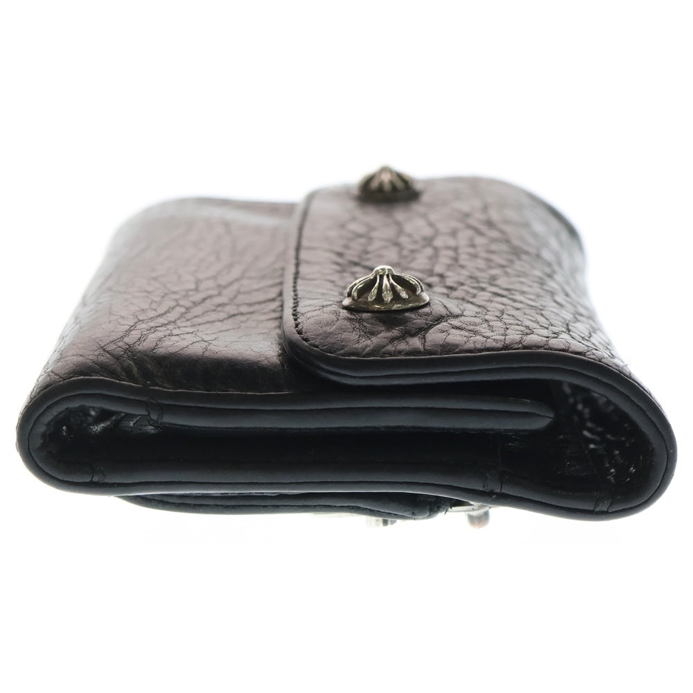 CHROME HEARTS(クロムハーツ) WAVE MINI ウェーブミニ レザーウォレット 財布 ブラックBCA373