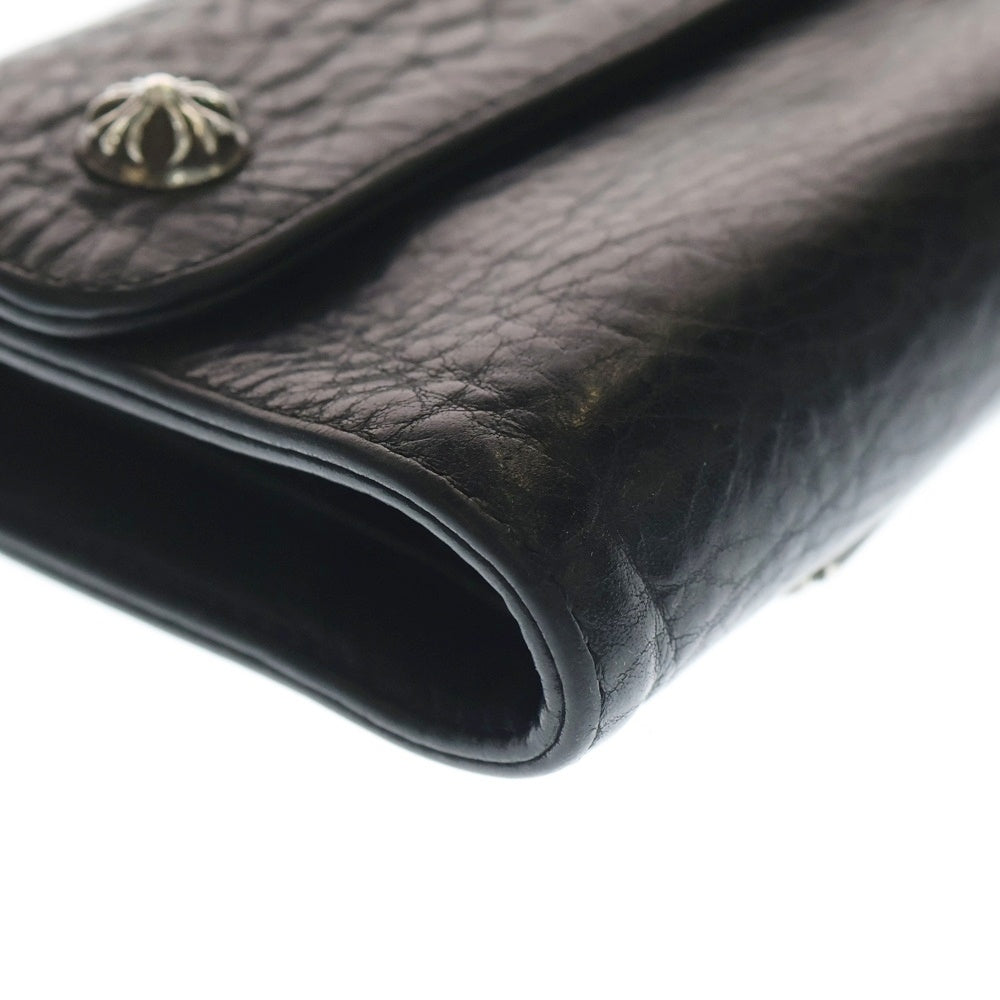 CHROME HEARTS(クロムハーツ) WAVE MINI ウェーブミニ レザーウォレット 財布 ブラックBCA373