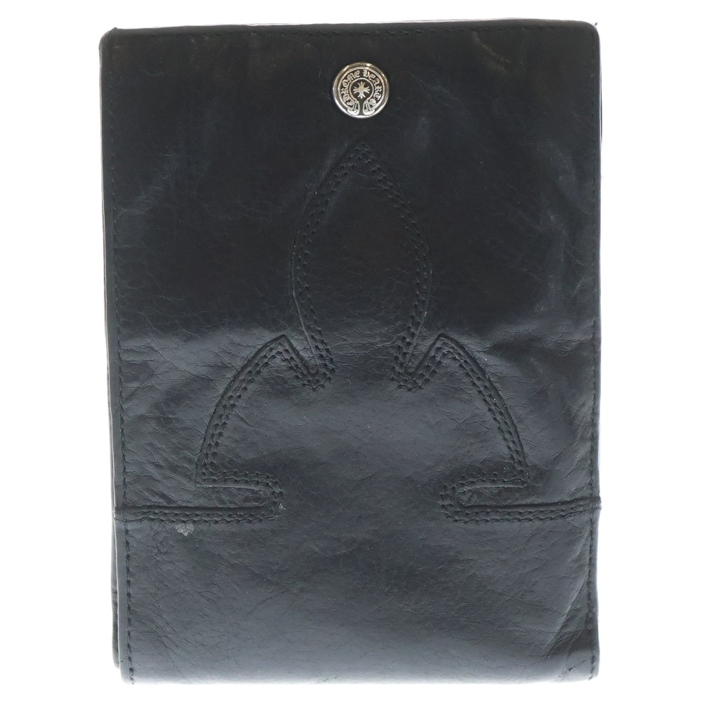 CHROME HEARTS(クロムハーツ) AINT NOTHIN 2 DO フレアニー二つ折りレザーウォレット 財布 ブラック