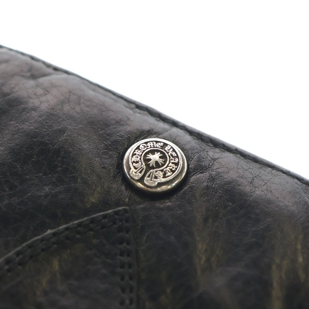 CHROME HEARTS(クロムハーツ) AINT NOTHIN 2 DO フレアニー二つ折りレザーウォレット 財布 ブラック