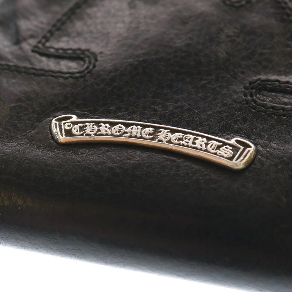 CHROME HEARTS(クロムハーツ) AINT NOTHIN 2 DO フレアニー二つ折りレザーウォレット 財布 ブラック