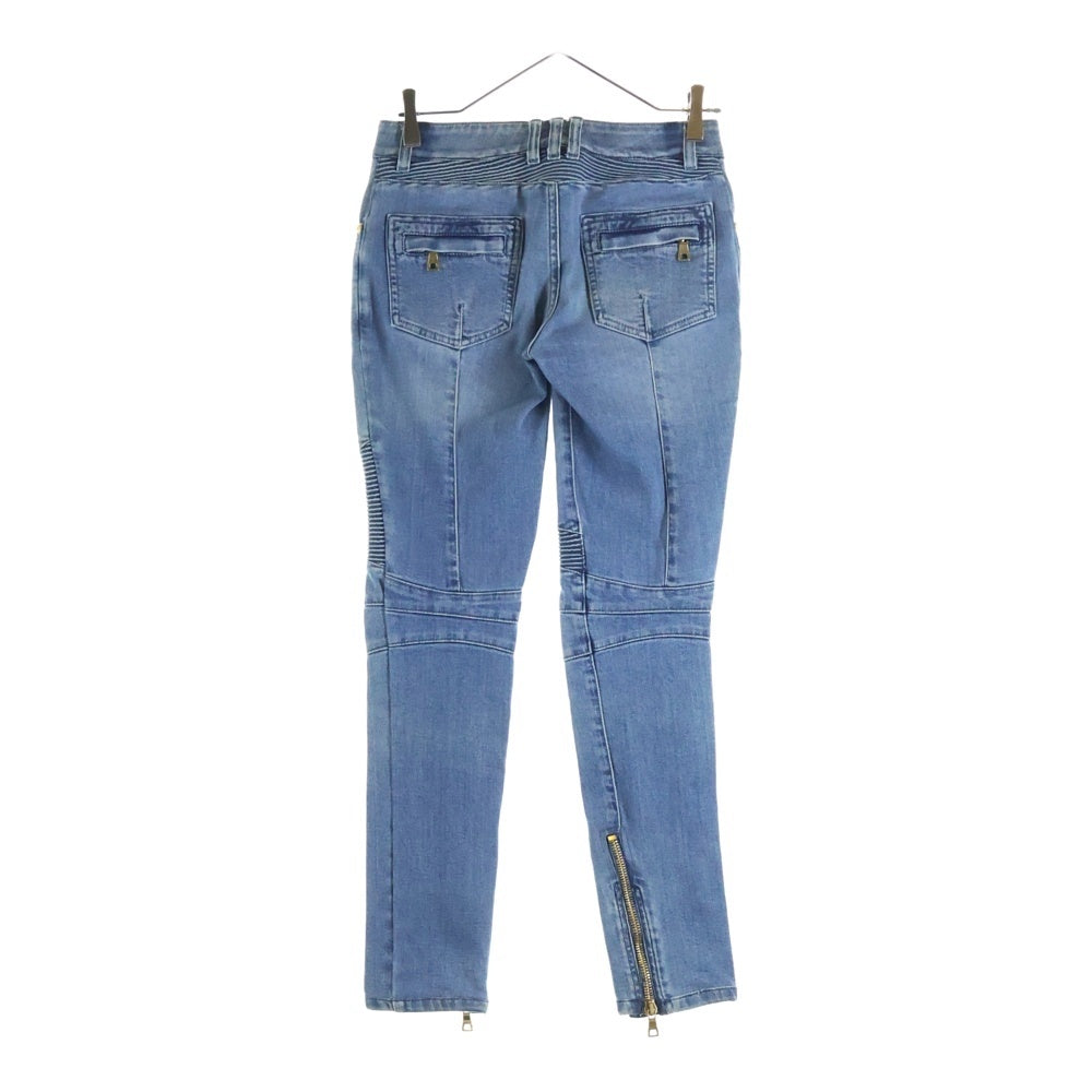 BALMAIN(バルマン) レディース スキニーバイカーデニムパンツ