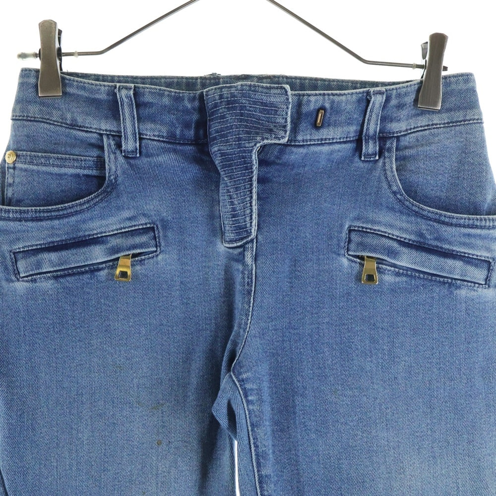BALMAIN(バルマン) レディース スキニーバイカーデニムパンツ