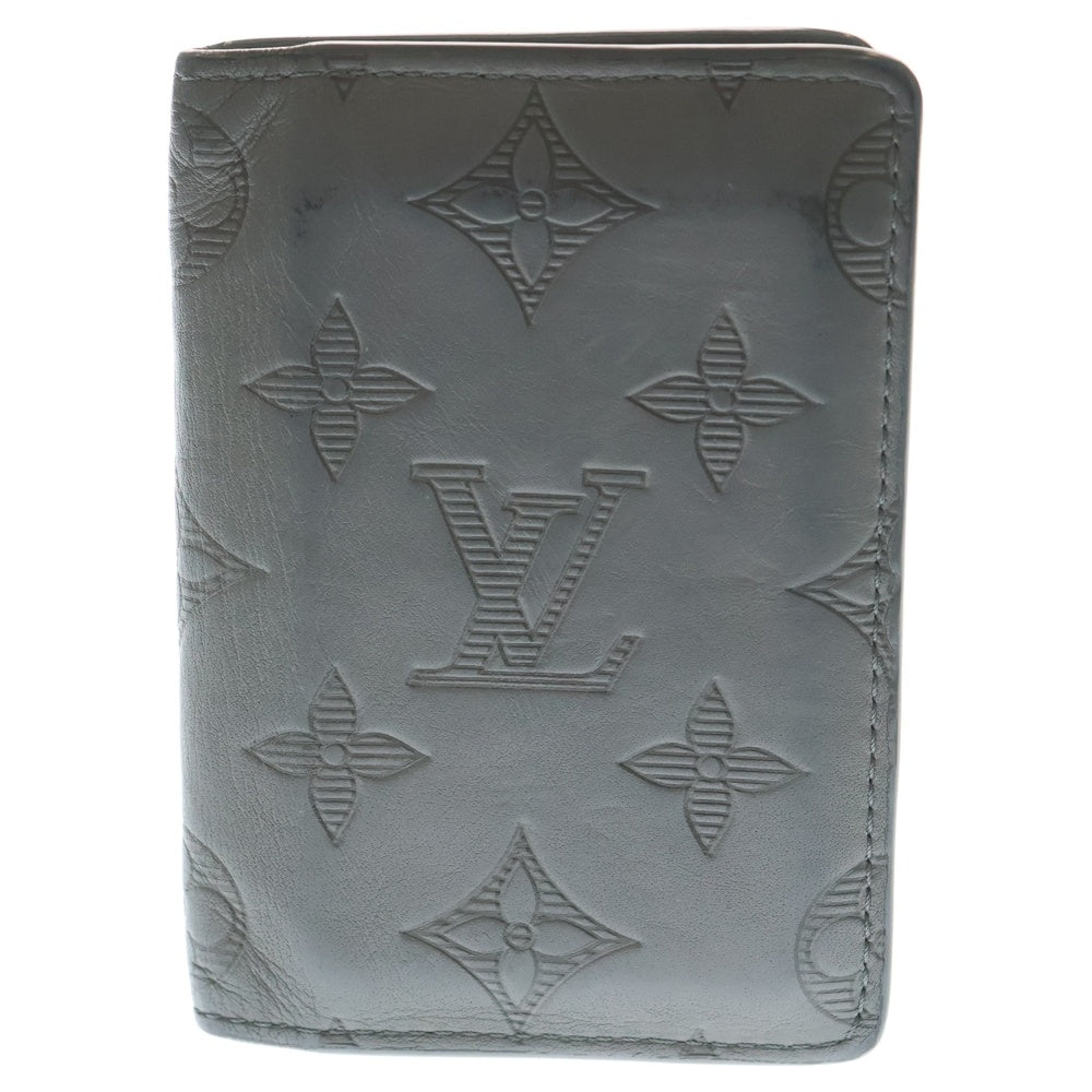 LOUIS VUITTON(ルイヴィトン) モノグラム・シャドウレザー カードケース 財布 グレー M81382