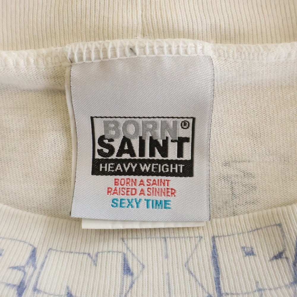 SAINT MICHAEL(セントマイケル) 24SS × BORN X RAISED BR LS TEE LA WHITE SM-YS8-0000-C10 ボーンアンドレイズド マルチデザイン長袖Tシャツ カットソー ホワイト