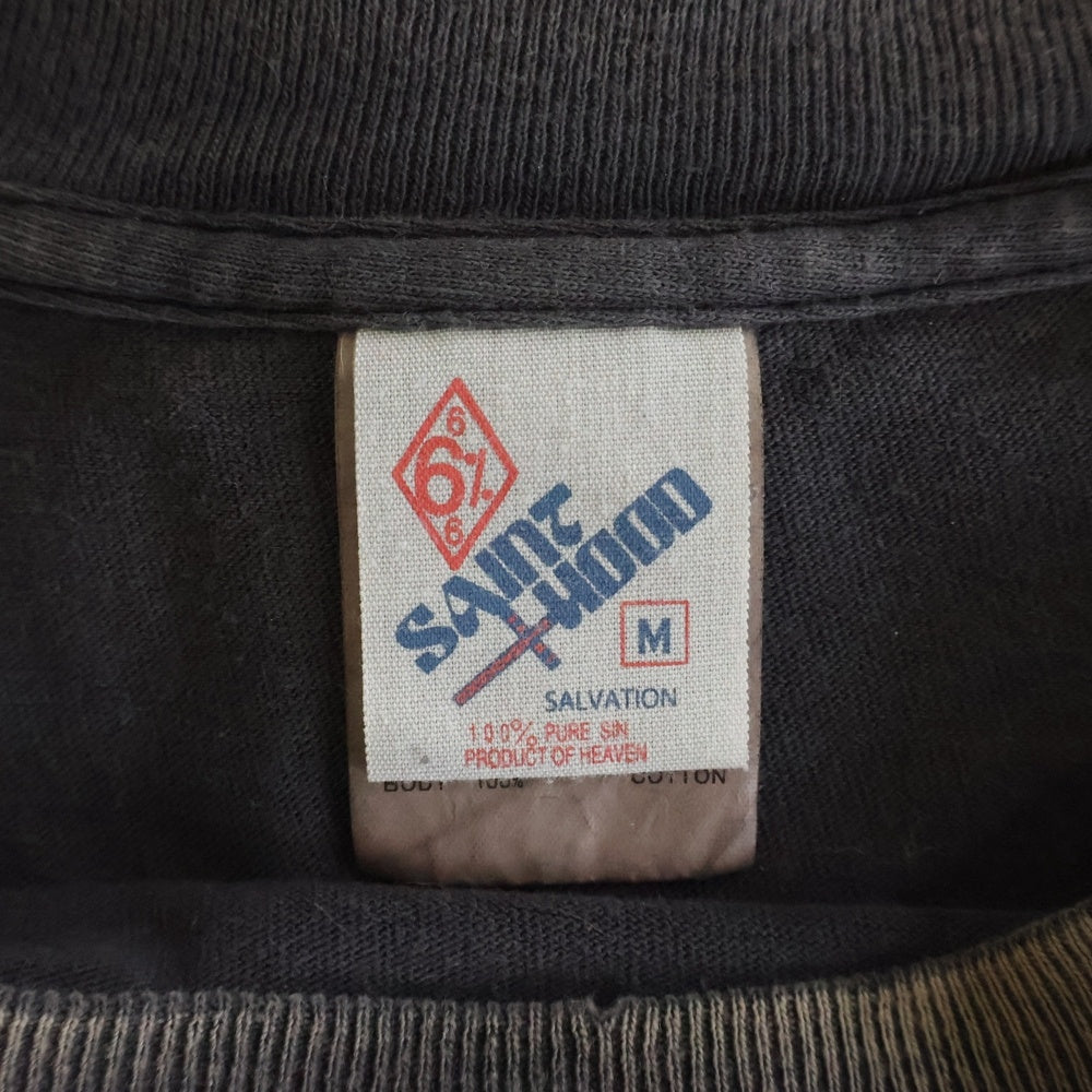 SAINT MICHAEL(セントマイケル) ×25SS NEIGHBORHOOD ネイバーフッド ヴィンテージ加工 プリント 半袖Tシャツカットソー グレー 25119SMN-CSM03S