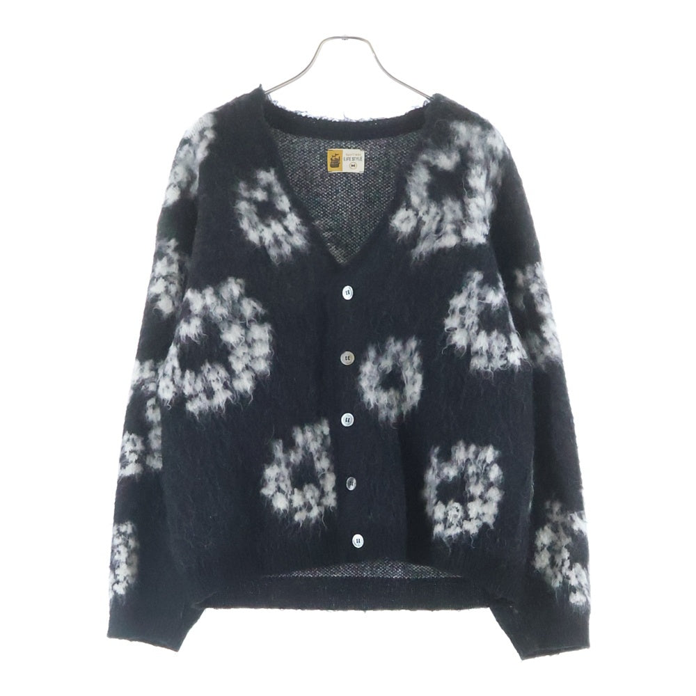 SAINT MICHAEL(セントマイケル) ×24AW DENIM TEARS デニムティアーズ モヘア カーディガン ブラック SM-YS1-0000-C50