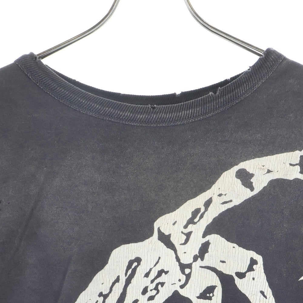 SAINT MICHAEL(セントマイケル) 24AW BONE SAINT CREW SWT ボーンプリント クルーネックスウェットトレーナー グレー SM-YS1-0000-031