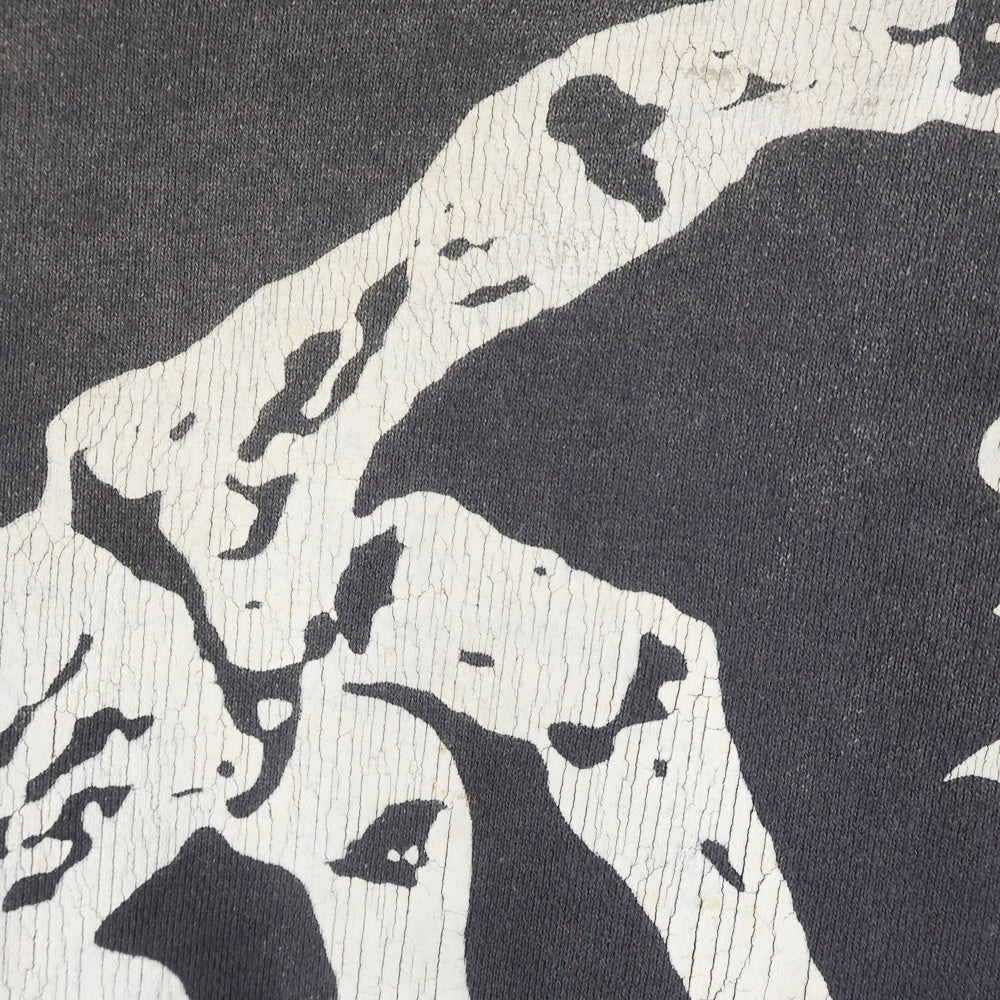 SAINT MICHAEL(セントマイケル) 24AW BONE SAINT CREW SWT ボーンプリント クルーネックスウェットトレーナー グレー SM-YS1-0000-031