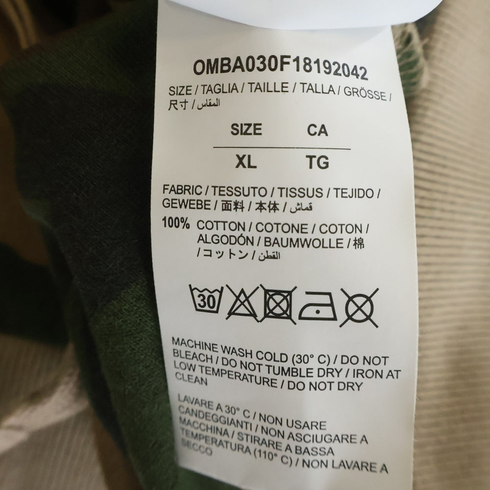 OFF-WHITE(オフホワイト) 18AW バックロゴ パッチパーク クルーネックスウェット ブラウン OMBA030F18192042