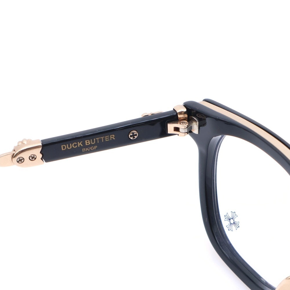 CHROME HEARTS(クロムハーツ) DUCK BUTTER ダガーウェリントン サングラス アイウェア ブラック/ゴールド
