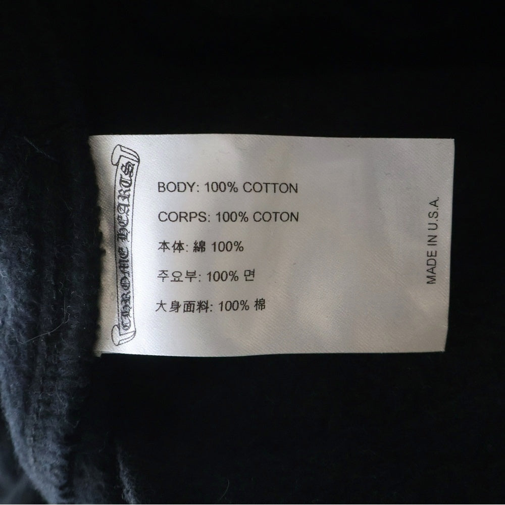 CHROME HEARTS(クロムハーツ) SWTSHRT PANTS フロントスクロールラベル サイドロゴ プリント スウェットパンツ ブラック/ブルー