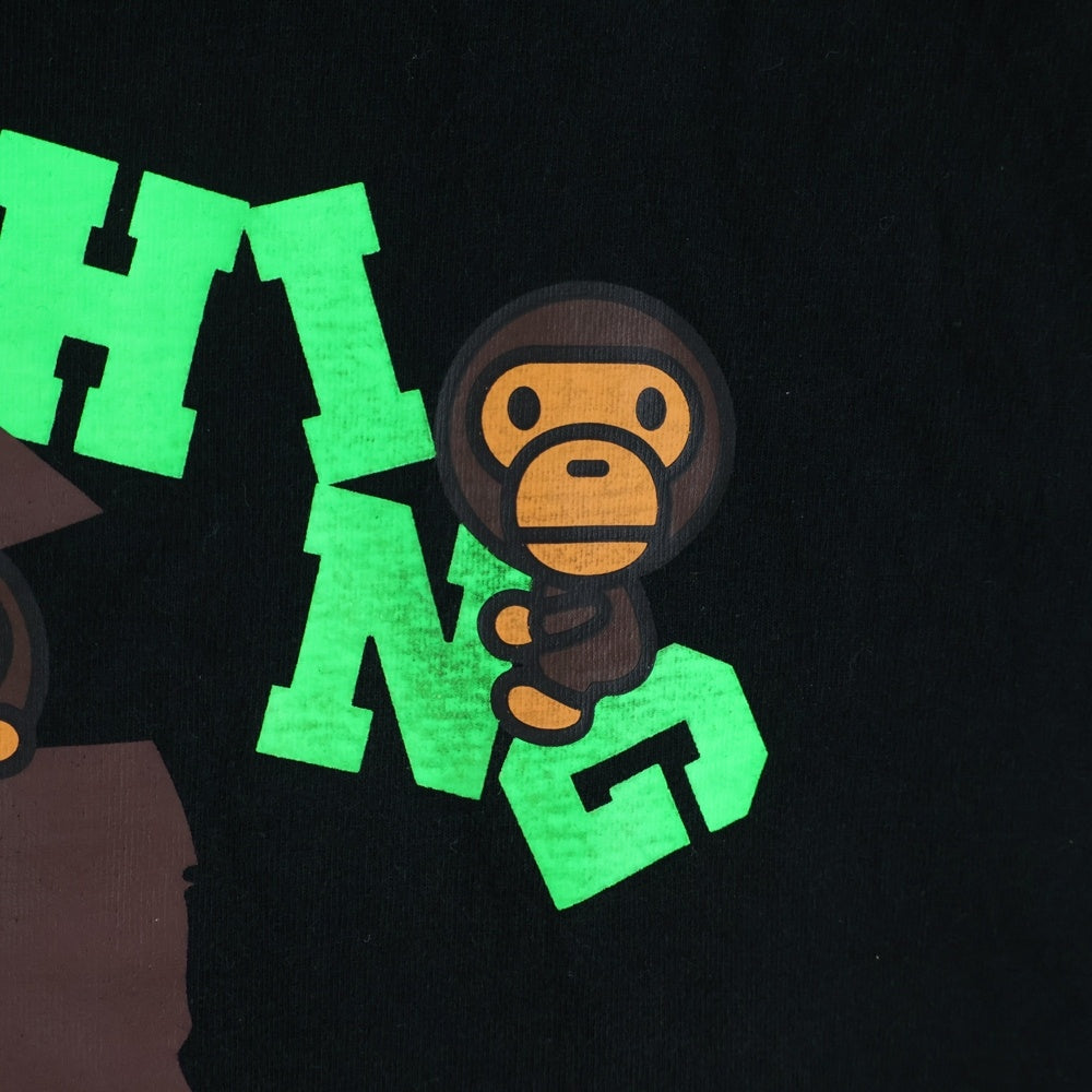 A BATHING APE(アベイシングエイプ) フロントプリント半袖カットソー 半袖Tシャツ 002TEF801009X ブラック