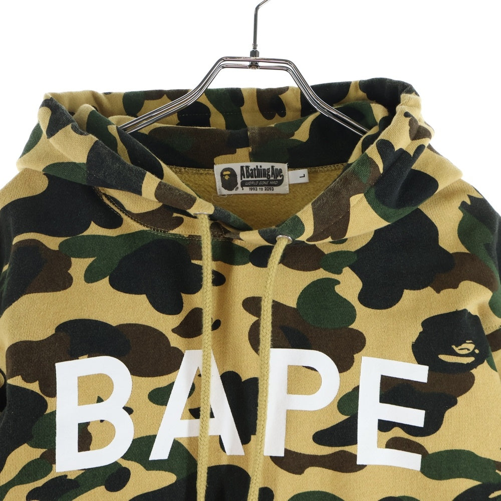 A BATHING APE(アベイシングエイプ) 1st Camo Bape Print Hoodie ベイププリントフーディー プルオーバーパーカー 001PPE701025X カーキ