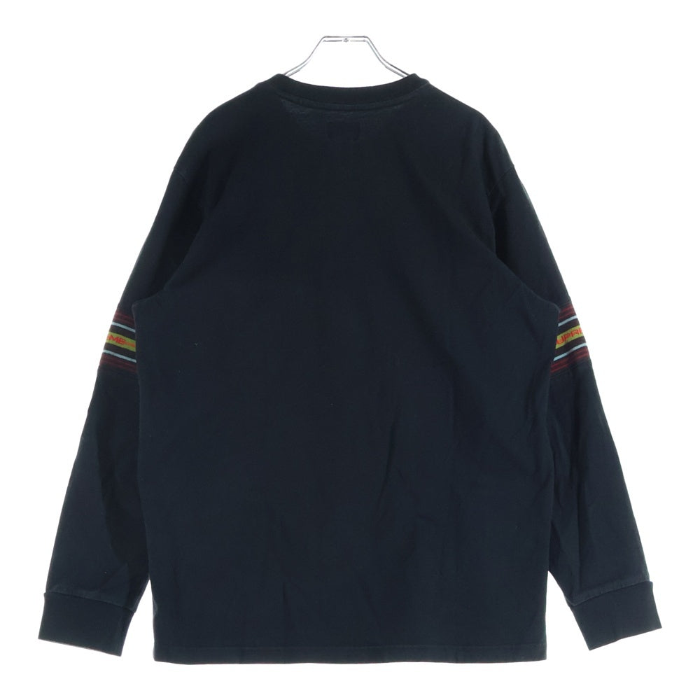 SUPREME(シュプリーム) 18SS Knit Panel Stripe L/S ニットパネル ストライプ長袖カットソー ブラック