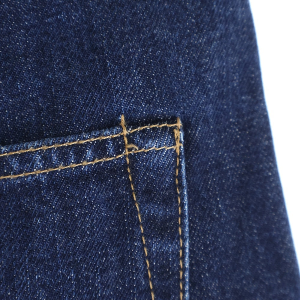 A BATHING APE(アベイシングエイプ) バッグアーチロゴ入りデニムパンツ ストレートパンツ インディゴ