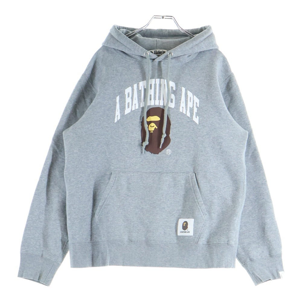 A BATHING APE(アベイシングエイプ) フロントロゴプリントプルオーバーパーカー フーディー 001GDI201001H グレー