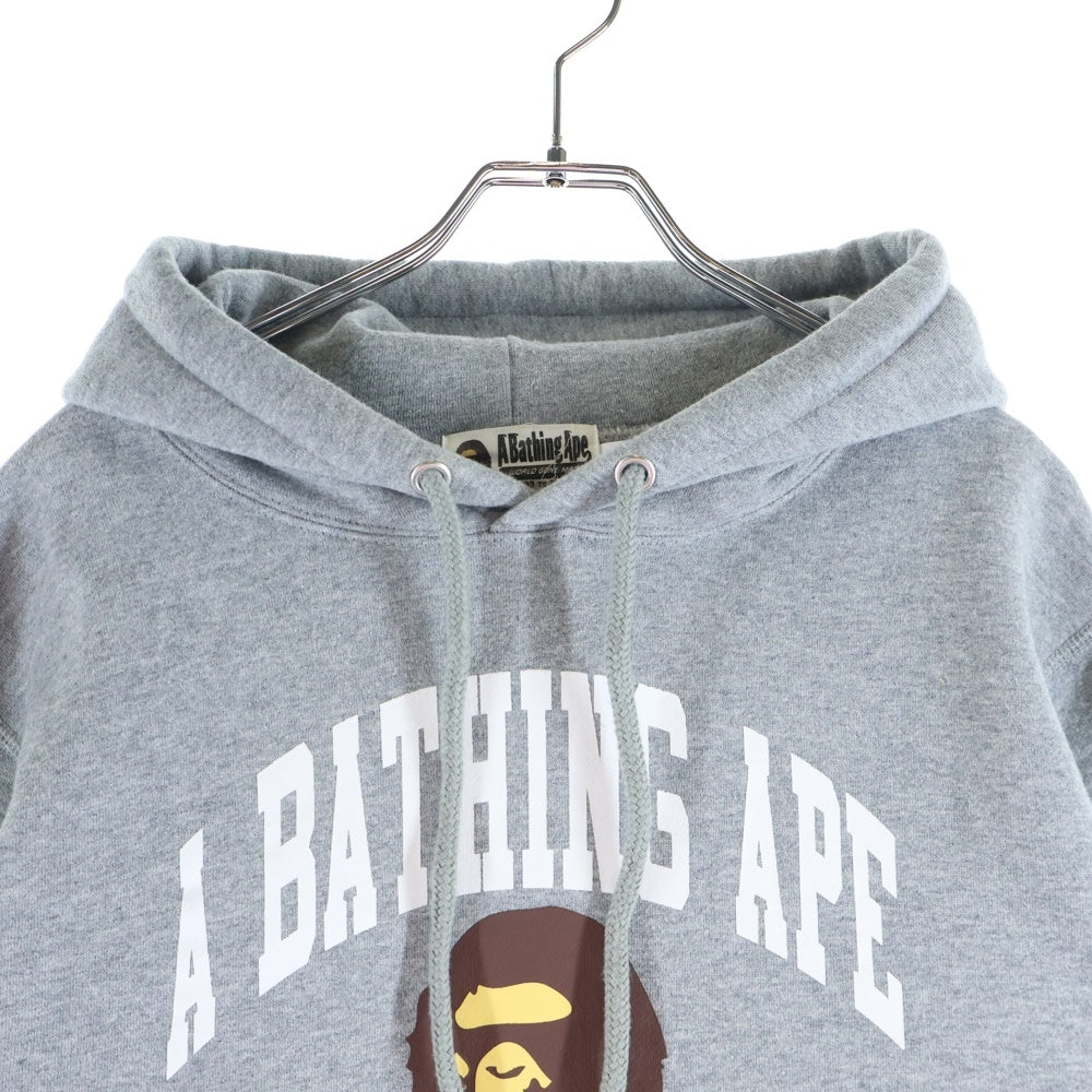 A BATHING APE(アベイシングエイプ) フロントロゴプリントプルオーバーパーカー フーディー 001GDI201001H グレー