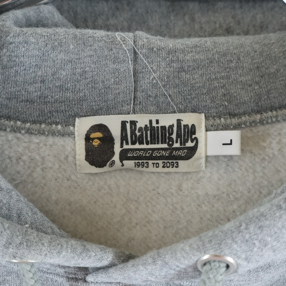 A BATHING APE(アベイシングエイプ) フロントロゴプリントプルオーバーパーカー フーディー 001GDI201001H グレー