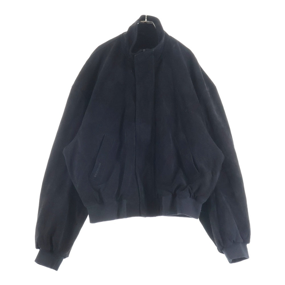 BALENCIAGA(バレンシアガ) 25AW スエードレザー ジップアップジャケット ブラック 850014 TTS08