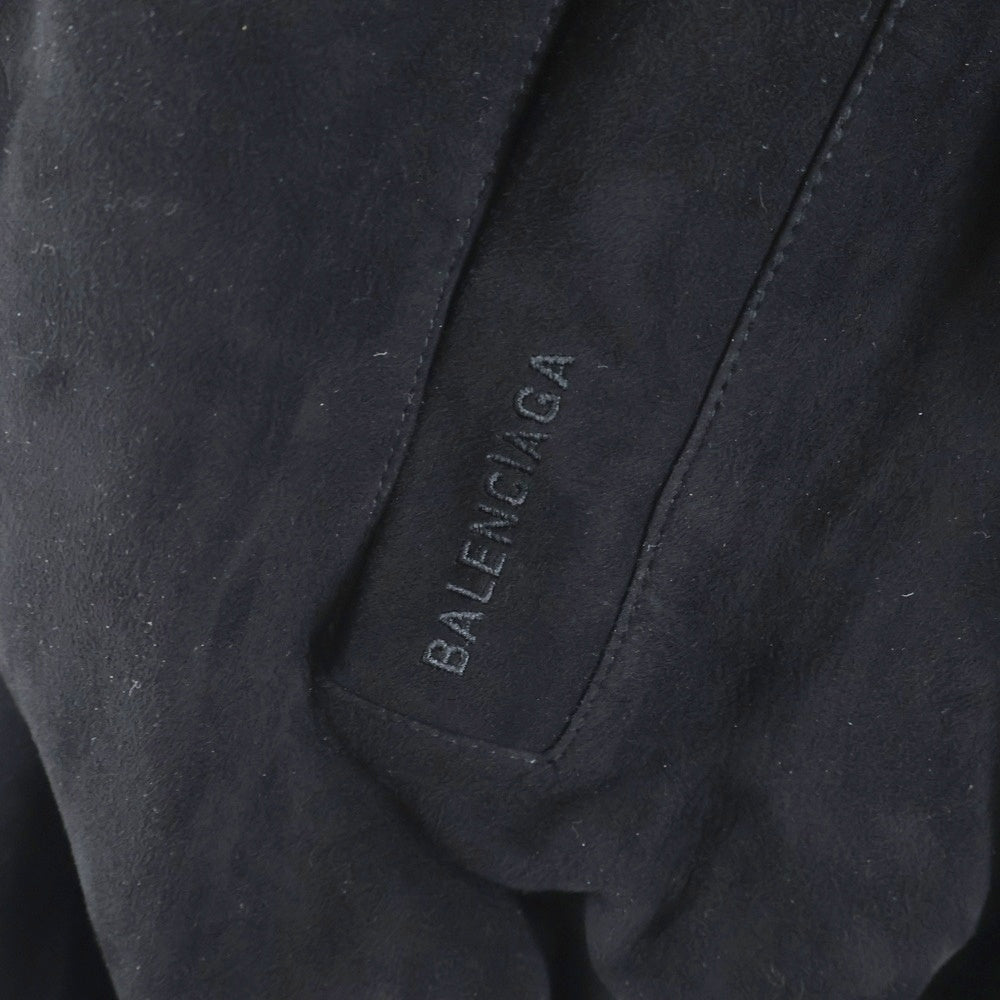 BALENCIAGA(バレンシアガ) 25AW スエードレザー ジップアップジャケット ブラック 850014 TTS08