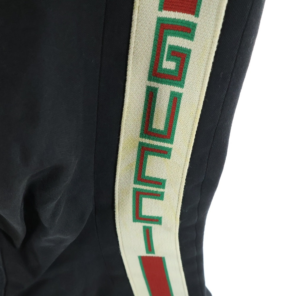 GUCCI(グッチ) 18SS Sideline Stretch Pants サイドラインストレッチパンツ 495695 Z7576 ブラック