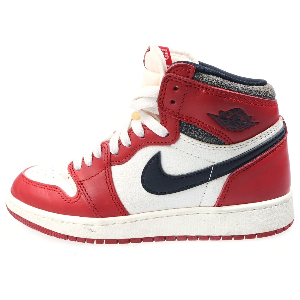 NIKE(ナイキ) GS Air Jordan 1 High OG Lost & Found/Chicago GS エアジョーダン1 OG ロスト & ファウンド/シカゴ ハイカットスニーカー レッド US5Y/23.5cm FD1437-612 レディース