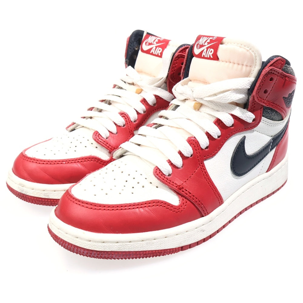 NIKE(ナイキ) GS Air Jordan 1 High OG Lost & Found/Chicago GS エアジョーダン1 OG ロスト & ファウンド/シカゴ ハイカットスニーカー レッド US5Y/23.5cm FD1437-612 レディース
