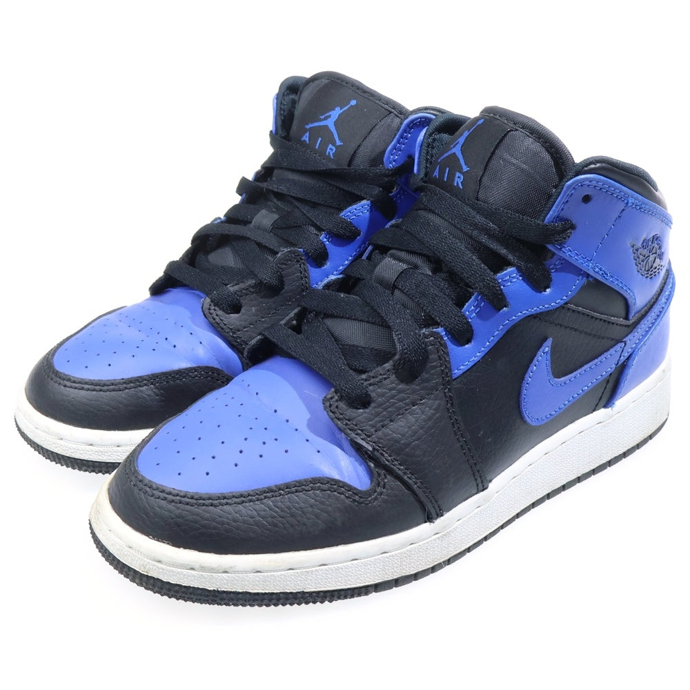 NIKE(ナイキ) GS Air Jordan 1 Mid Hyper Royal エアジョーダン1 ミッド ハイパーロイヤル ローカットスニーカー ブルー 554725-077 レディース