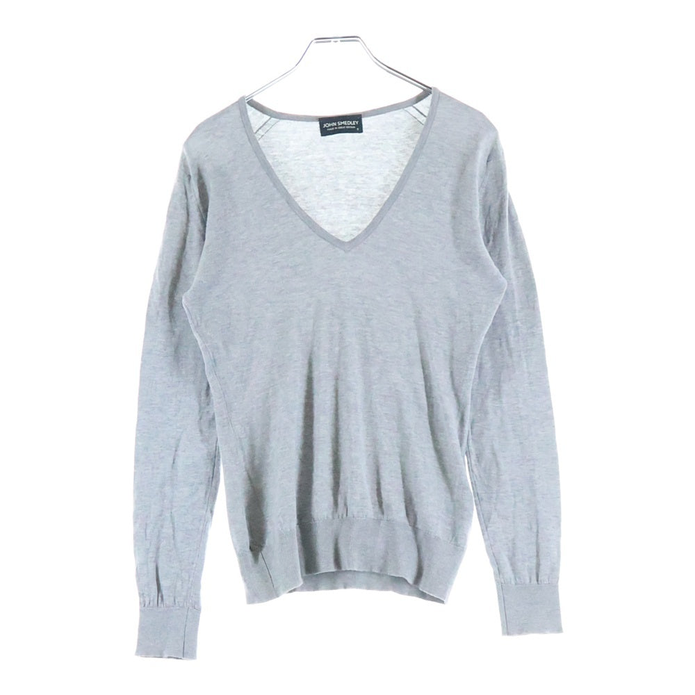 JOHN SMEDLEY(ジョンスメドレー) Vネック ニットセーター グレー