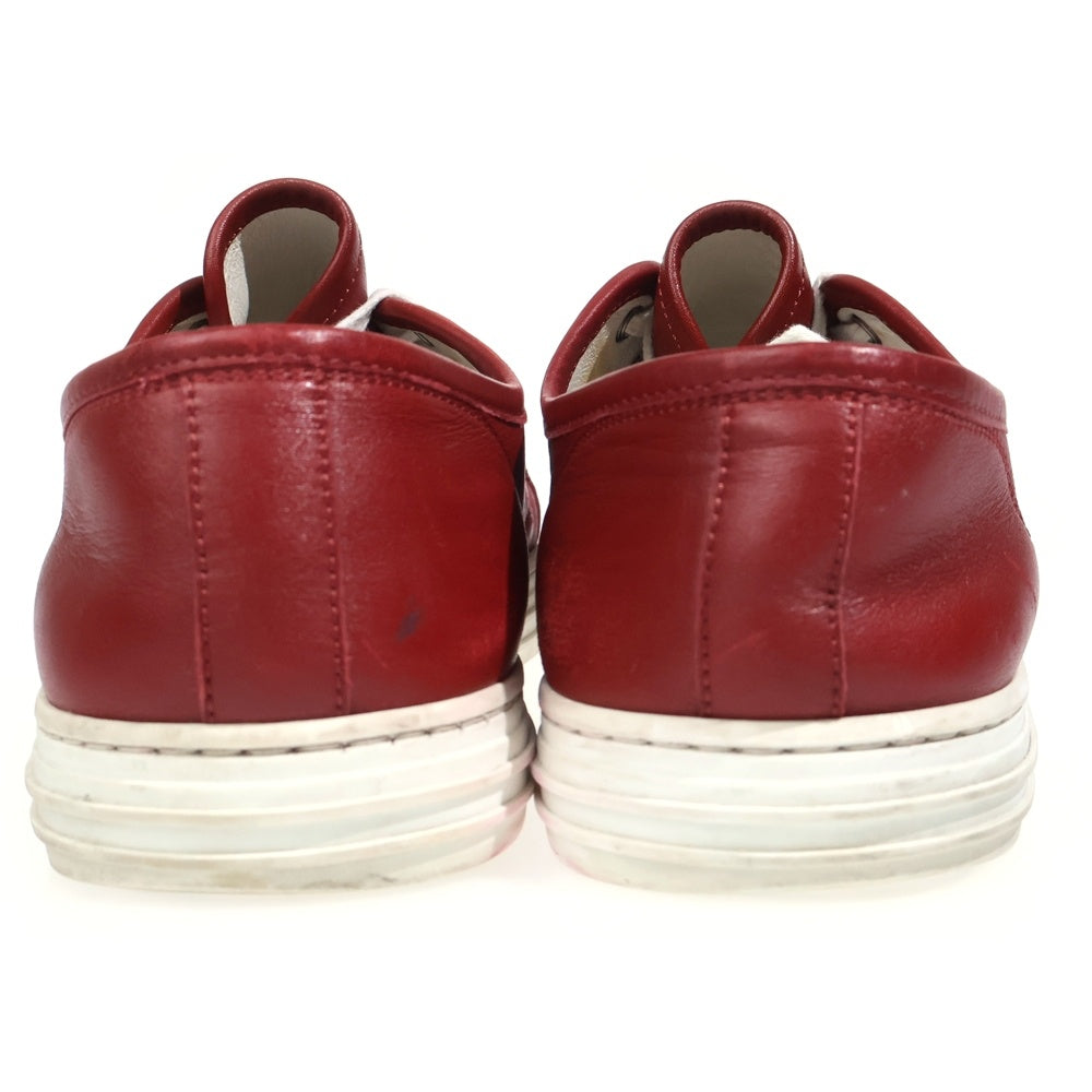 GUCCI(グッチ) レザーローカットスニーカー レッド 423301
