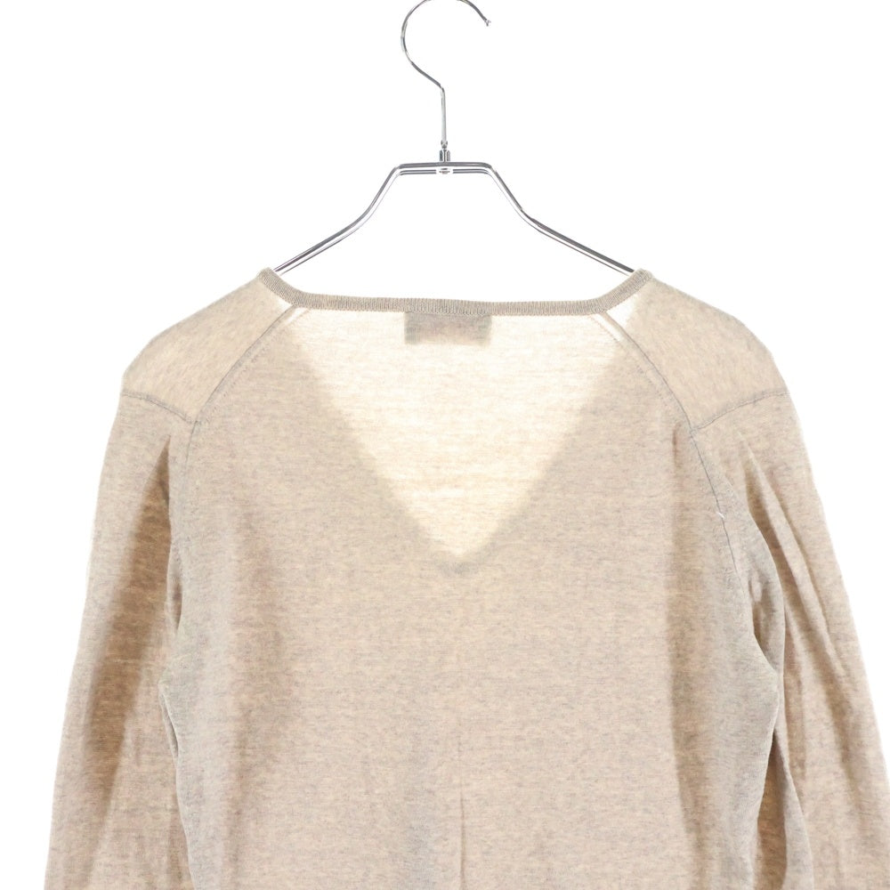 JOHN SMEDLEY(ジョンスメドレー) Vネック ニットセーター ベージュ