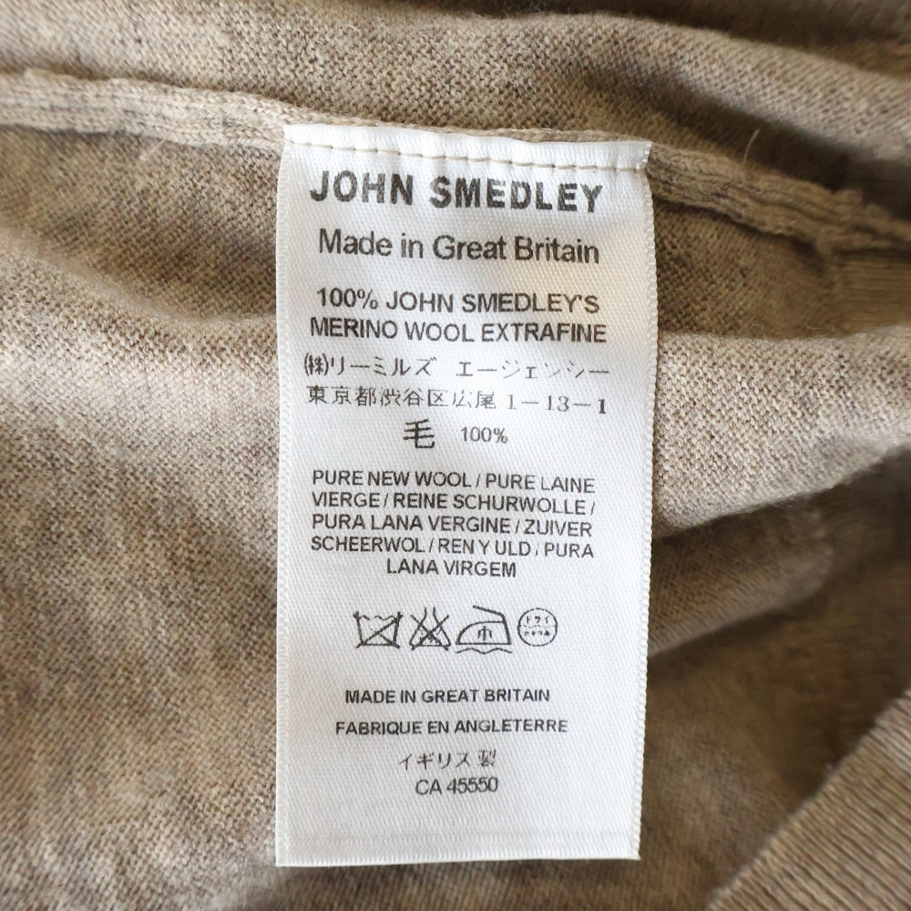 JOHN SMEDLEY(ジョンスメドレー) Vネック ニットセーター ベージュ