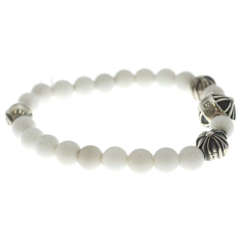 CHROME HEARTS(クロムハーツ) 8mm BEAD ビーズブレスレット ホワイトターコイズ シルバー/ホワイト