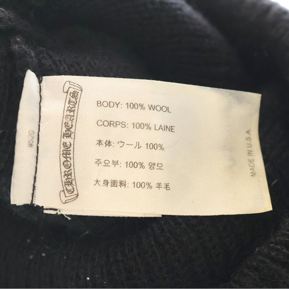CHROME HEARTS(クロムハーツ) WOOL WATCH CAP CHプラス刺繍ウールビーニー ニットキャップ 帽子 ブラック