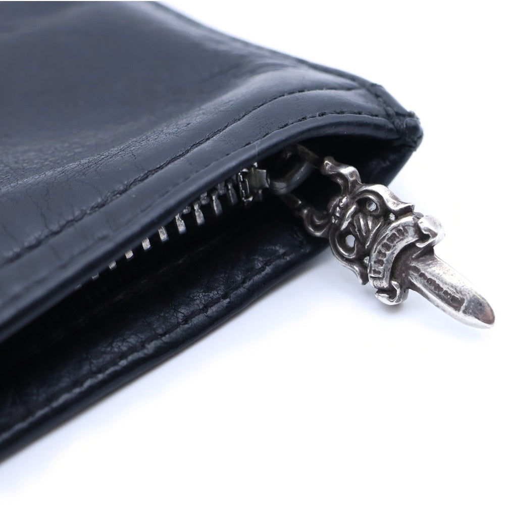 CHROME HEARTS(クロムハーツ) ZPR CHNG PURSE2 チェンジパース #2ダガージップコインケース レザー ブラック