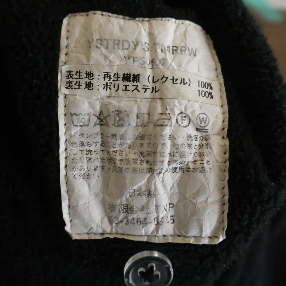YSTRDY'S TMRRW(イエスタディズ トゥモロウ) TWILL&FLEECE LOITERING SHIRT 長袖シャツ YT-S0507 ブラック