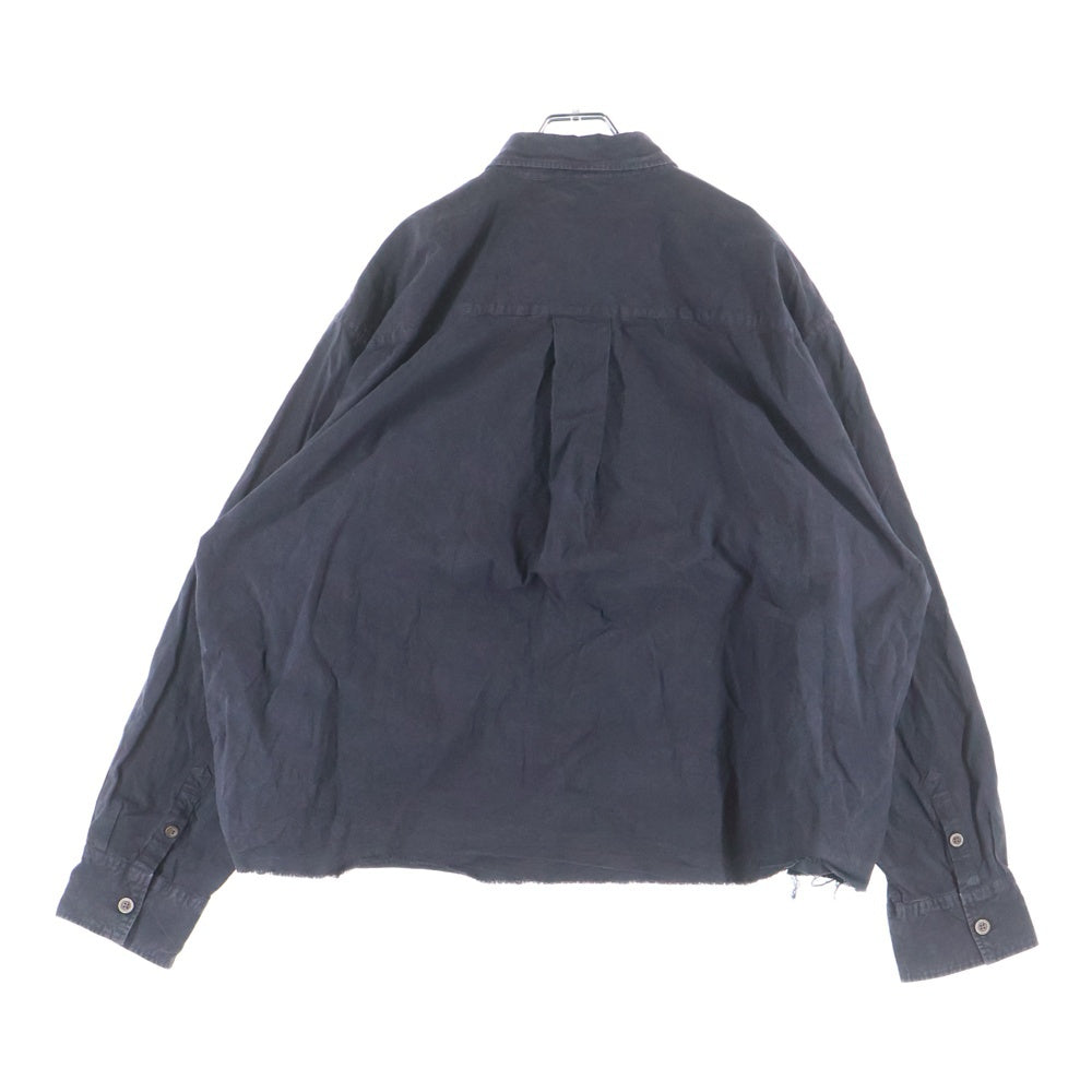 doublet(ダブレット) OVERSIZED CUT OFF SHIRT オーバーサイズ カットオフシャツ ブラック 23SS33SH122