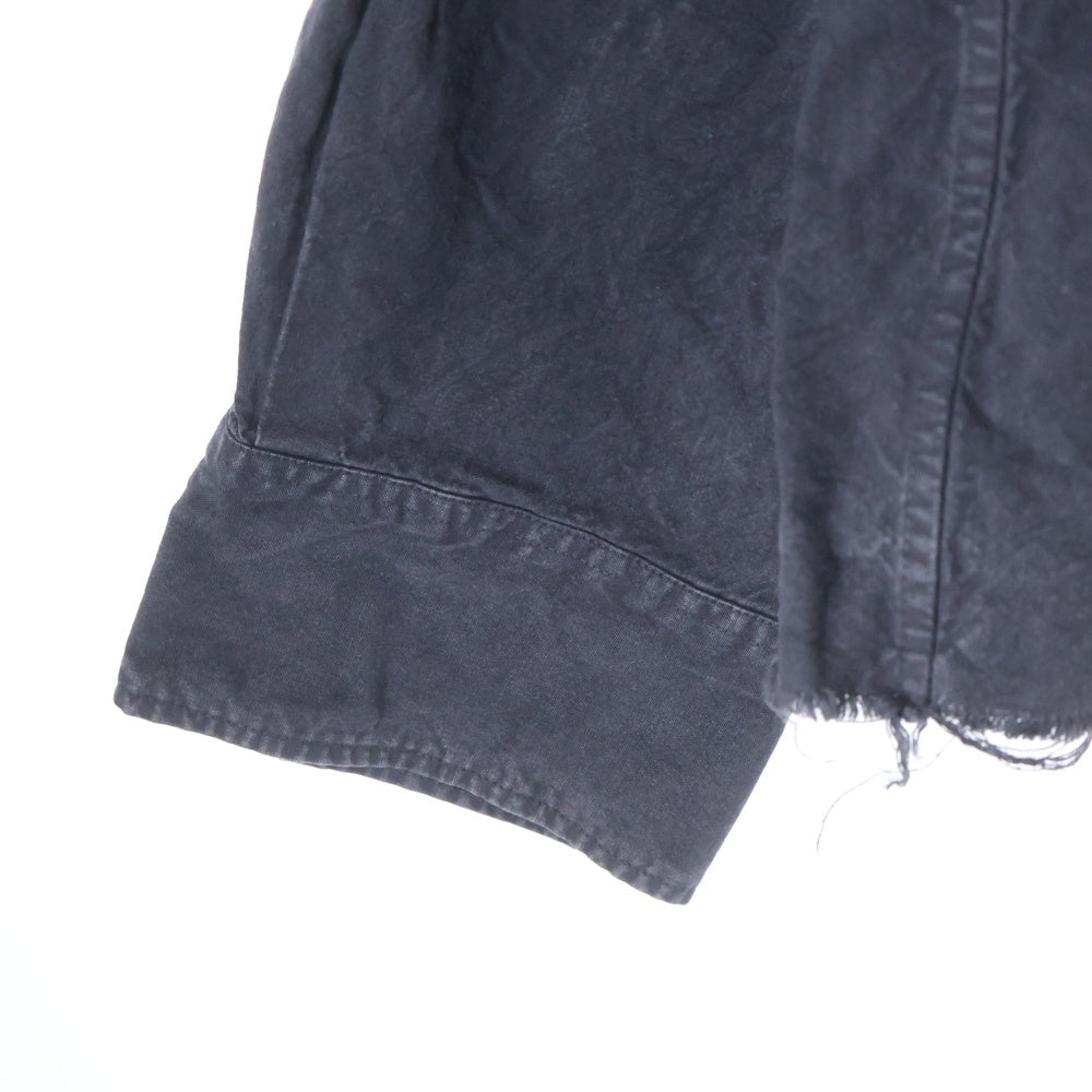 doublet(ダブレット) OVERSIZED CUT OFF SHIRT オーバーサイズ カットオフシャツ ブラック 23SS33SH122
