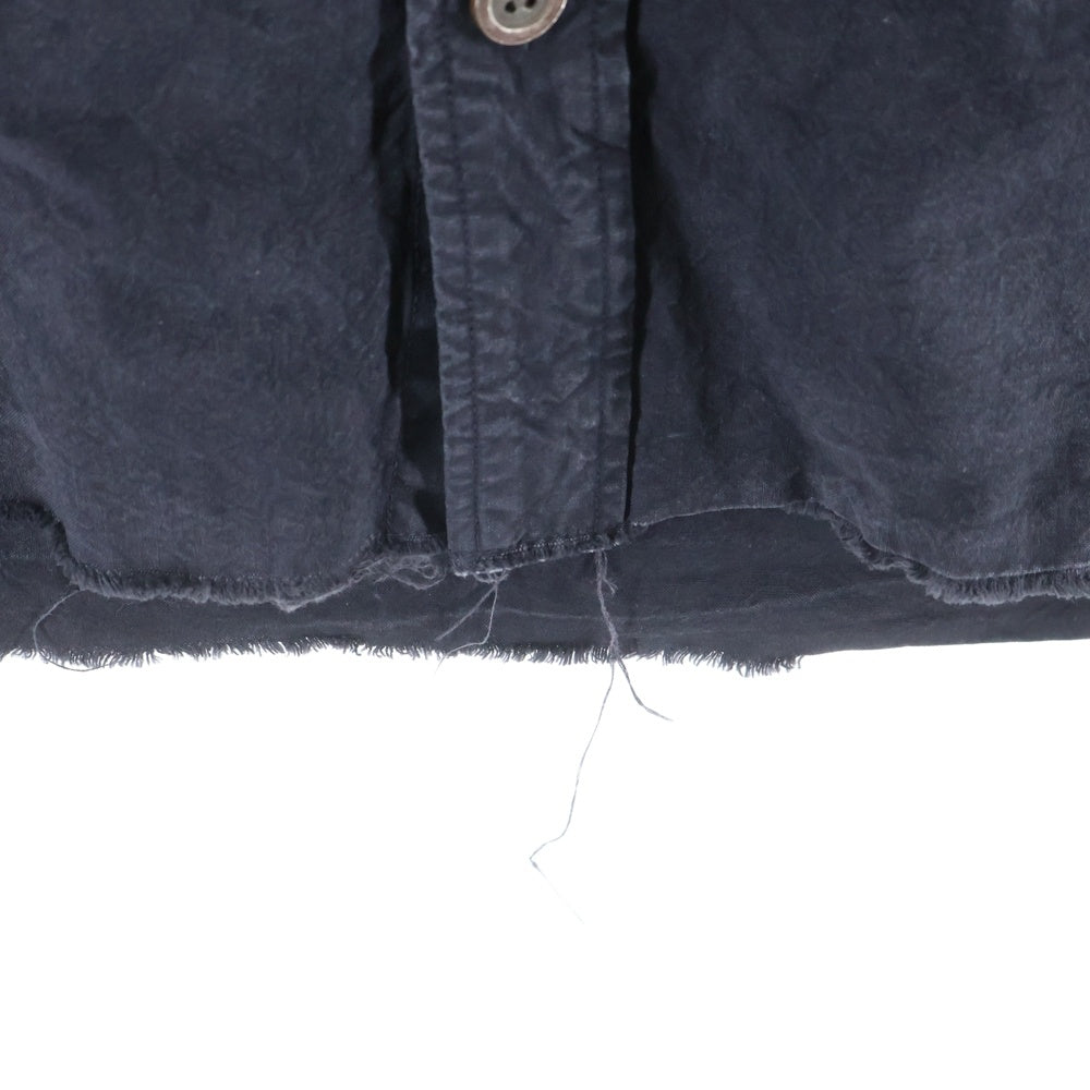 doublet(ダブレット) OVERSIZED CUT OFF SHIRT オーバーサイズ カットオフシャツ ブラック 23SS33SH122