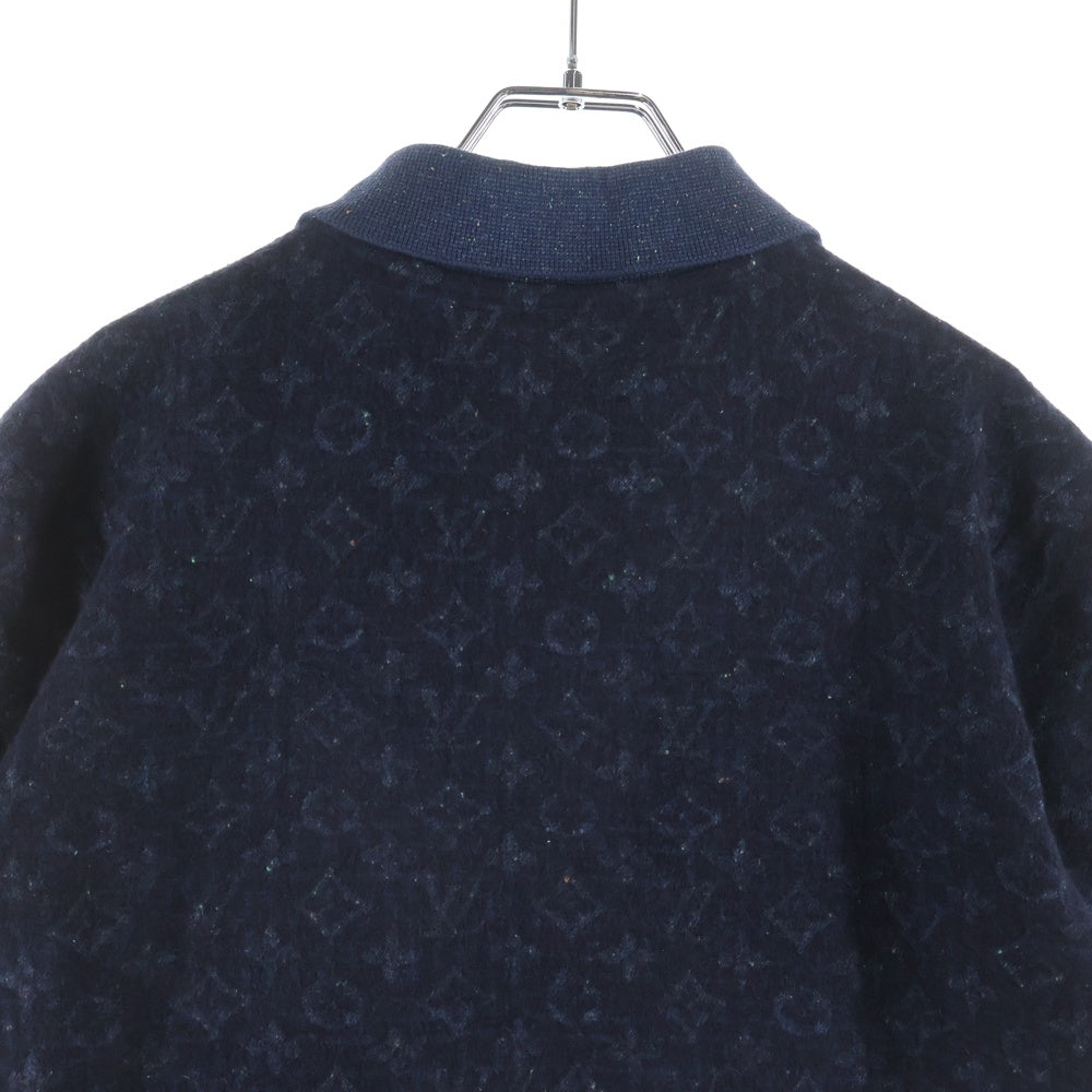 LOUIS VUITTON(ルイヴィトン) モノグラムツイード半袖ポロシャツ ネイビー RM182M GVS HFY17W