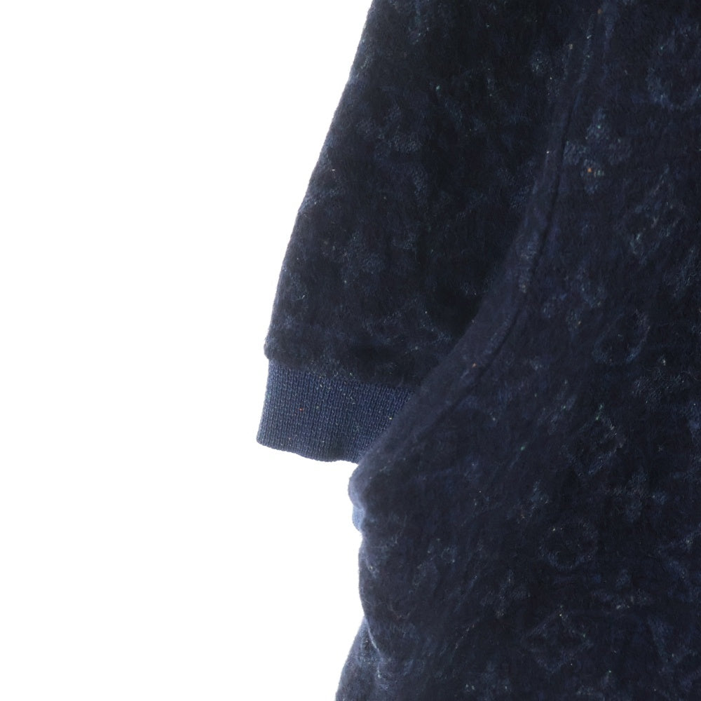 LOUIS VUITTON(ルイヴィトン) モノグラムツイード半袖ポロシャツ ネイビー RM182M GVS HFY17W