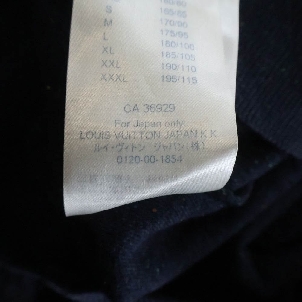 LOUIS VUITTON(ルイヴィトン) モノグラムツイード半袖ポロシャツ ネイビー RM182M GVS HFY17W