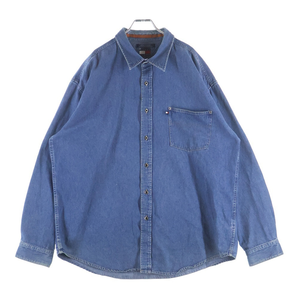 TOMMY JEANS(トミージーンズ) 長袖デニムシャツ インディゴ
