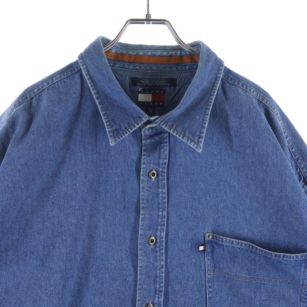 TOMMY JEANS(トミージーンズ) 長袖デニムシャツ インディゴ