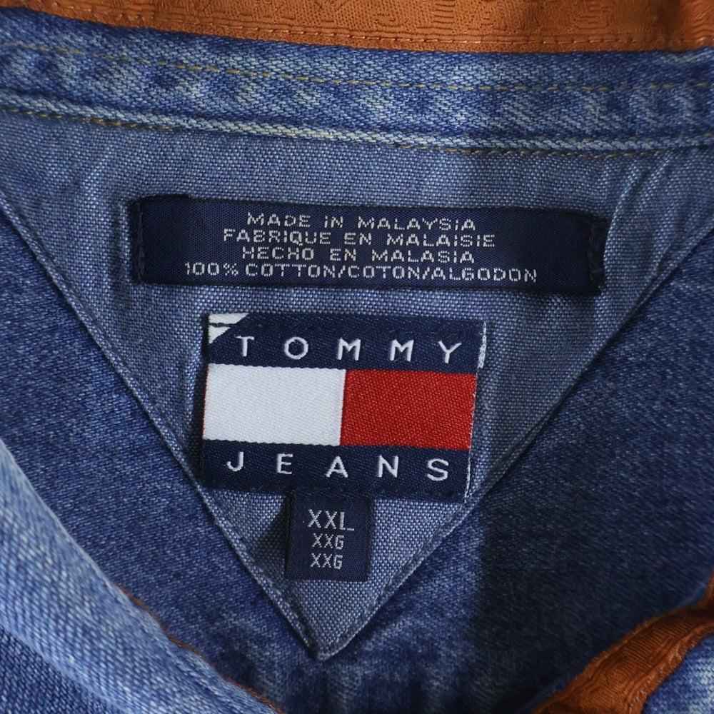 TOMMY JEANS(トミージーンズ) 長袖デニムシャツ インディゴ