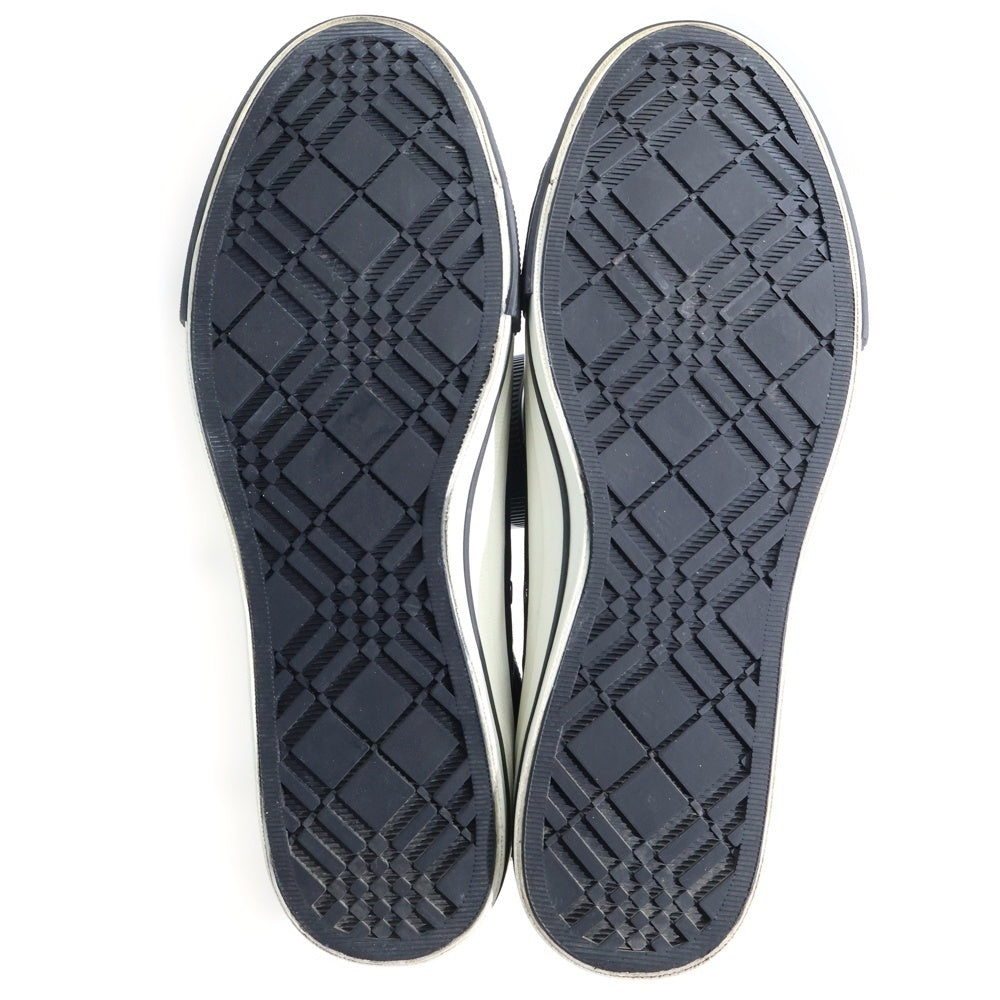 BURBERRY BLACK LABEL(バーバリー ブラックレーベル) ロゴパッチ レースアップハイカットスニーカー ブラック BKA76-076